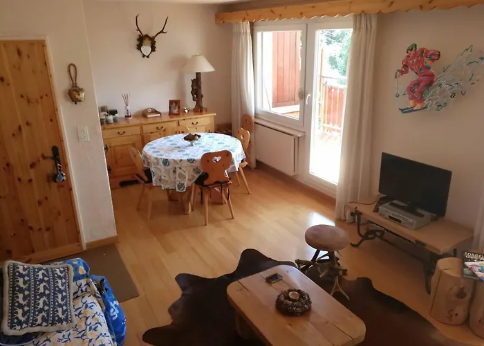 Apartment In Crans Montana Town Centre Mountain View